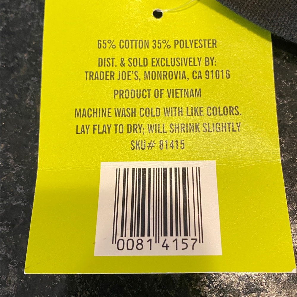 Trader Joe's Black Canvas Tote Bag - Picture 10 of 11